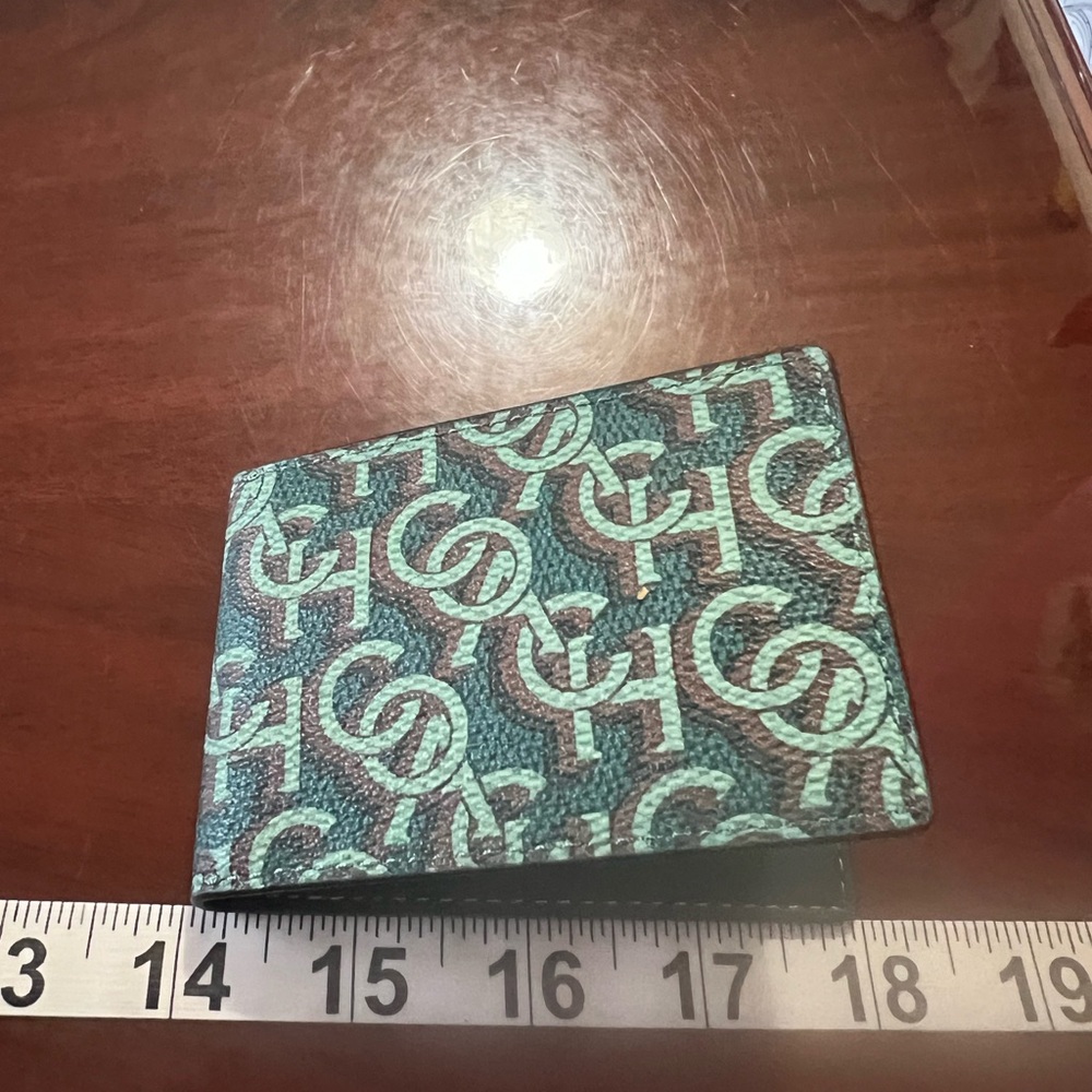 Coach New Card Holder - Green and Black - Picture 3 of 5